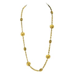 1980s Chanel Coin Necklace with Face Motif