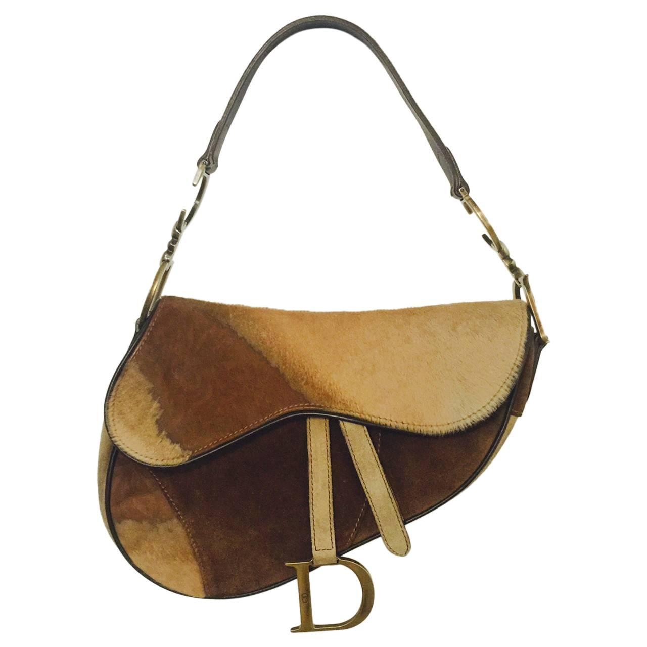 Christian Dior Calf Hair Saddle Bag at 1stdibs