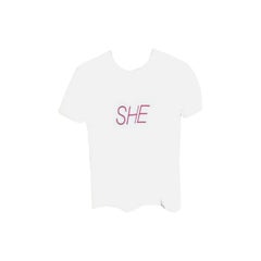 Paco Rabanne Pink She Font Slim Fit Tee White, Size XS
