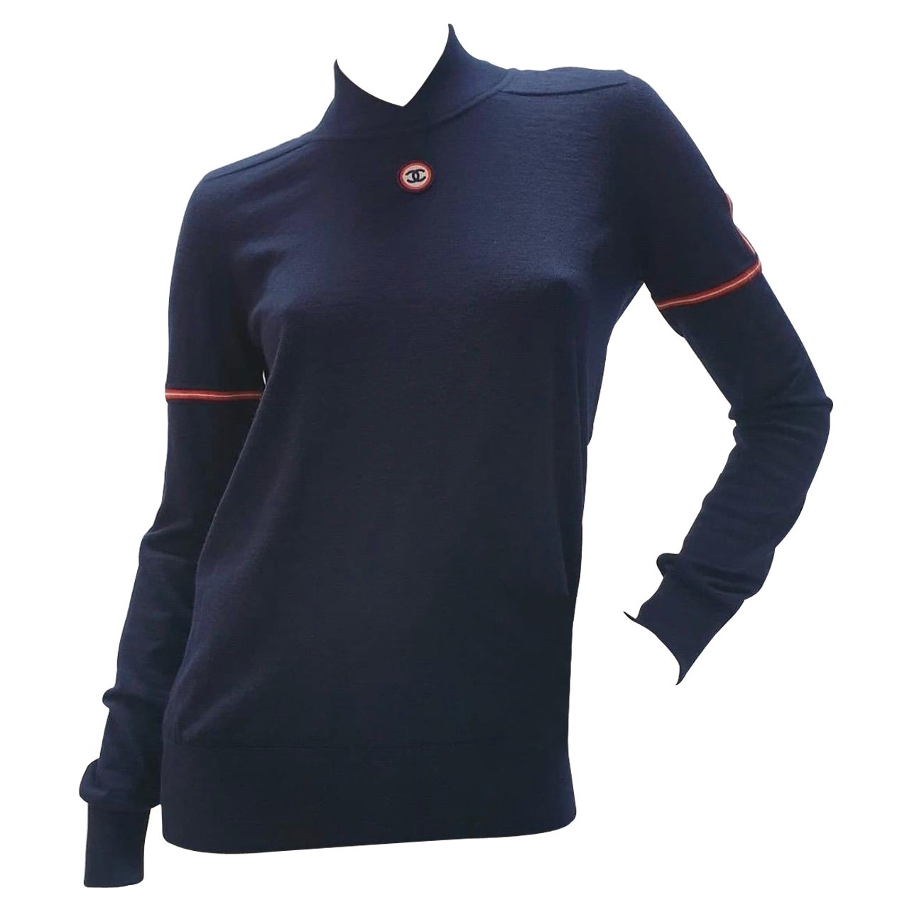 CHANEL SHORT SLEEVE CREW NECK KNIT TOP 273771