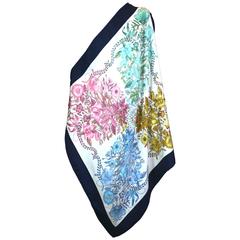 Liberty of London Printed Chiffon and Devore Velvet Shawl For Sale at ...