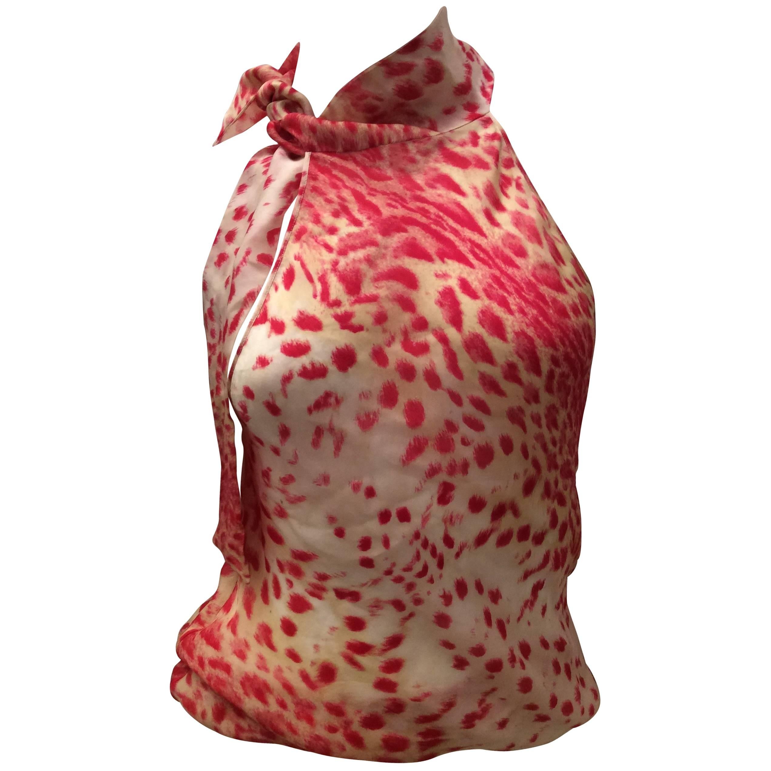 Sexy Silk Roberto Cavalli Halter Top