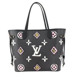 Louis Vuitton Black Monogram Wild at Heart Neverfull MM Tote Bag 186lv83