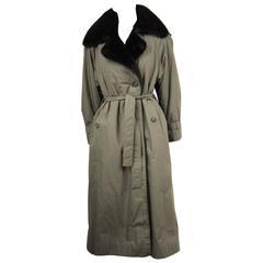 Stunning Mink Iined Womens Trench Coat 9