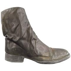 INCARNATION Size 10 Slate Leather Distressed Boots