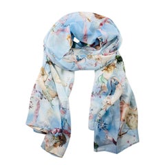 Dolce & Gabbana blue angels printed lightweight silk twill women scarf wrap