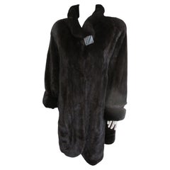 Louis Feraud Paris Flared Mink Fur Coat 