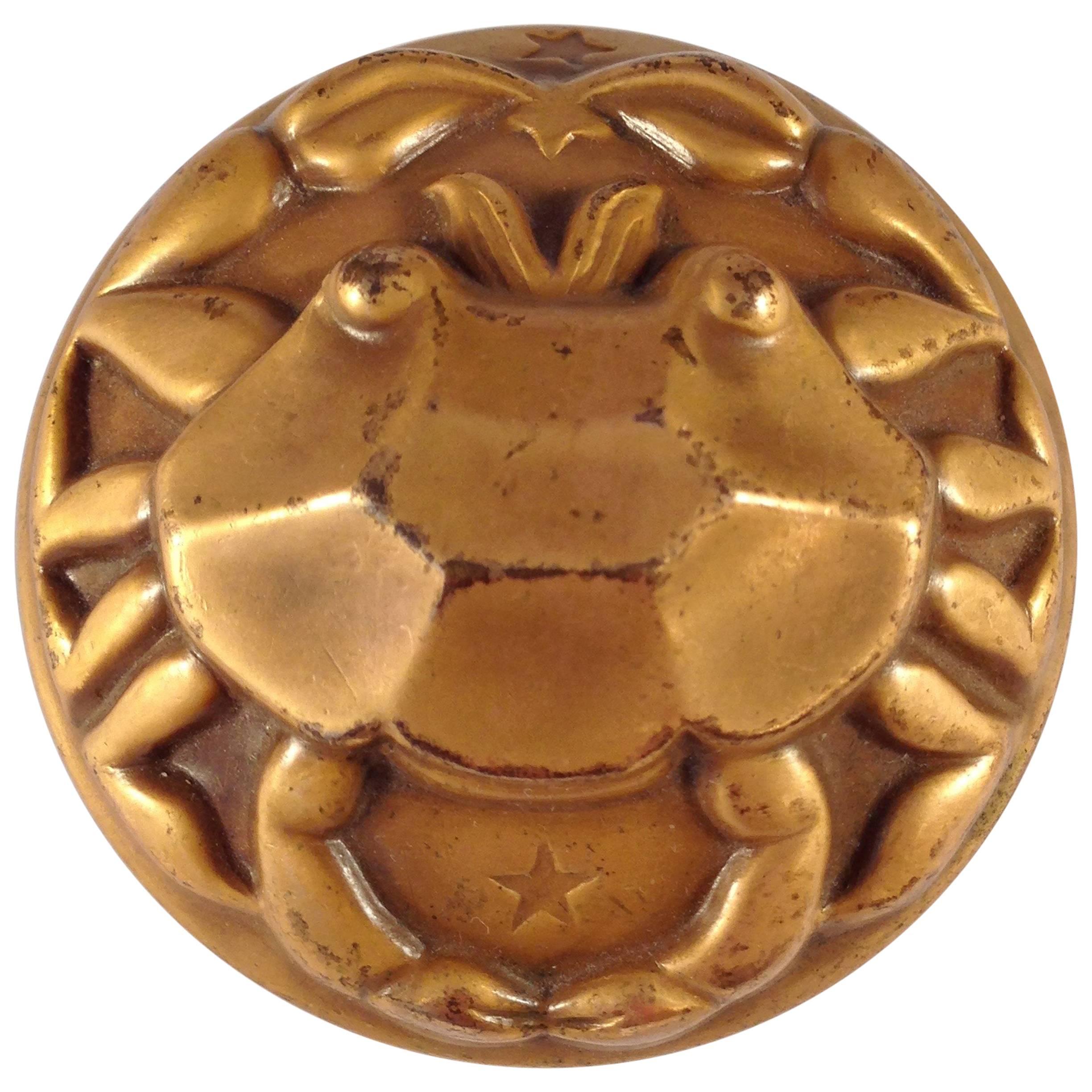 1940s Joseff of Hollywood Cancer Crab Zodiac Brooch For Sale