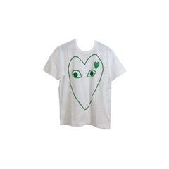 Comme Des Garcons Play Green Heart T-shirt White, Size S