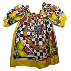 Dolce & Gabbana Multicolour Cotton women Caretto Lemon
printed top blouse
