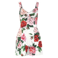 Dolce & Gobbana multicolour roses printed cotton and viscose women jumpsuit 