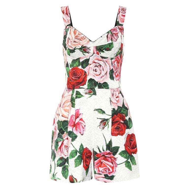 Dolce and Gobbana multicolour roses printed cotton and viscose women ...