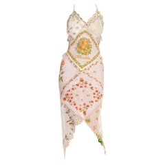 Morphew Collection White & Yellow Cotton Florida Handkerchief Sun Dress
