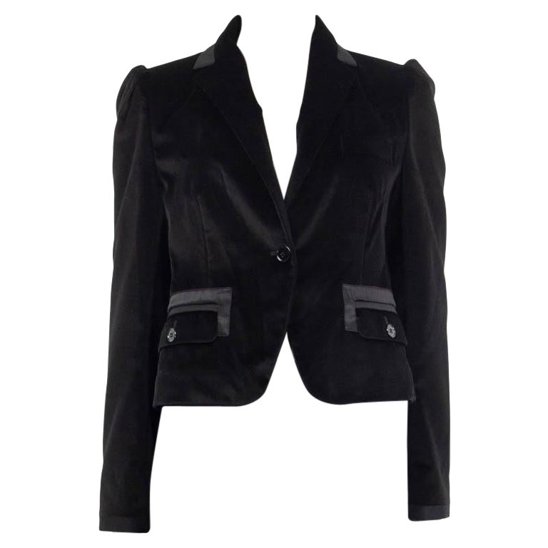 IT48 /US38/M RRP $400 DOLCE & GABBANA Vest Black Solid Velvet Waistcoat s 