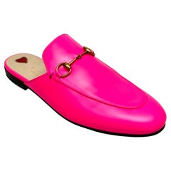 Used Gucci Princetown Mules Loafer Slides Pink Size 38/ US 7.5- NEW NEVER WORN