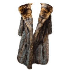 Retro 1950s Sable Fur Evening Coat