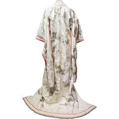 Vintage White Ceremonial Wedding Kimono 