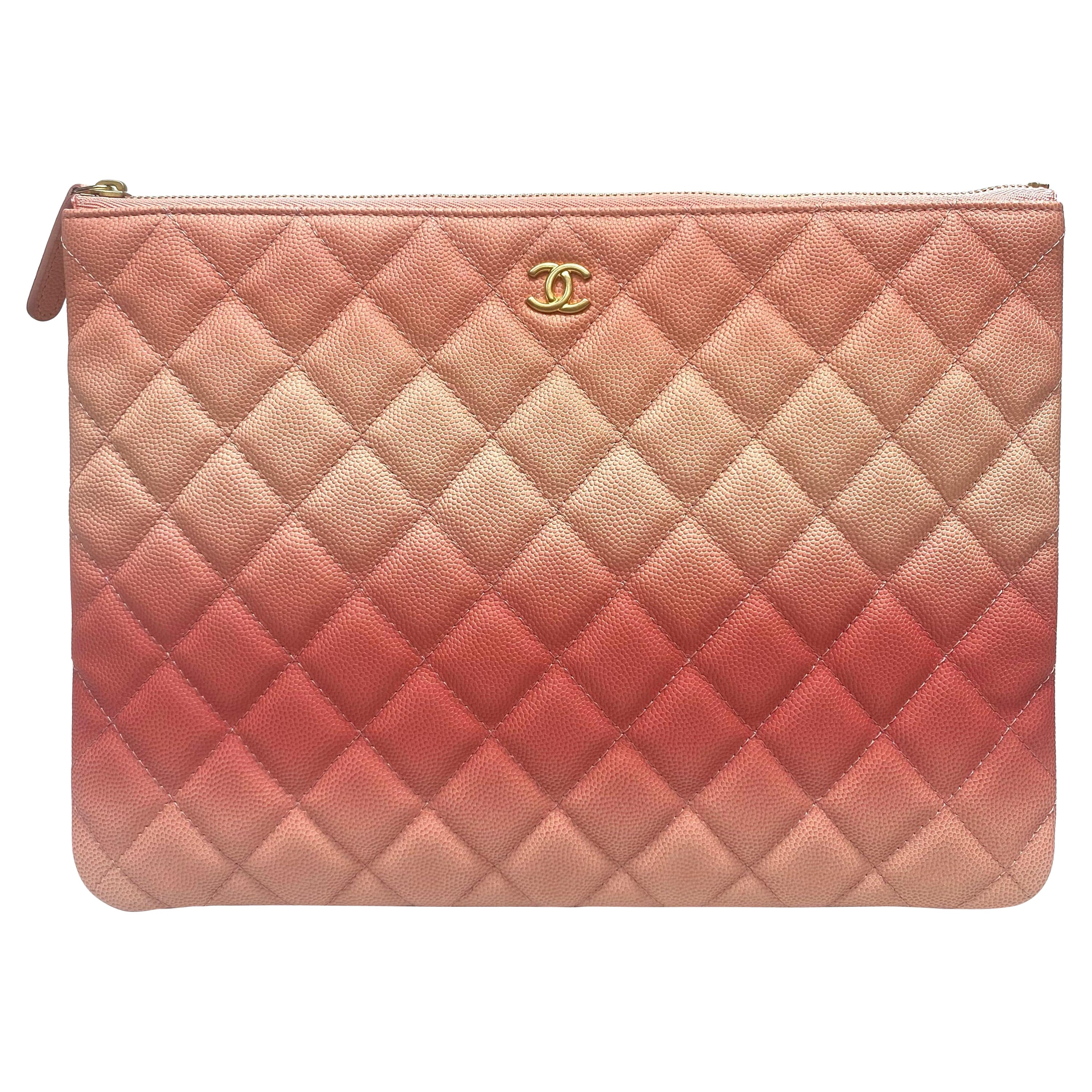Chanel Classic Quilted Ombre O-Case Clutch Bag