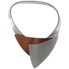 French Designer Space Age Lucite Plexiglass Sculptural Necklace 5