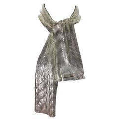 Space Age Style Paco Rabanne Chainmail Metal Scarf.