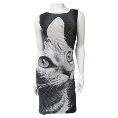 Dolce & Gabbana Silk Cat Print Dress