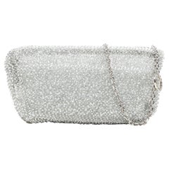 new ANTEPRIMA Rinascere silver wire woven top zip crossbody pouch bag