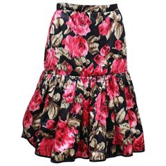Valentino floral silk summer skirt, c. 1980s 5