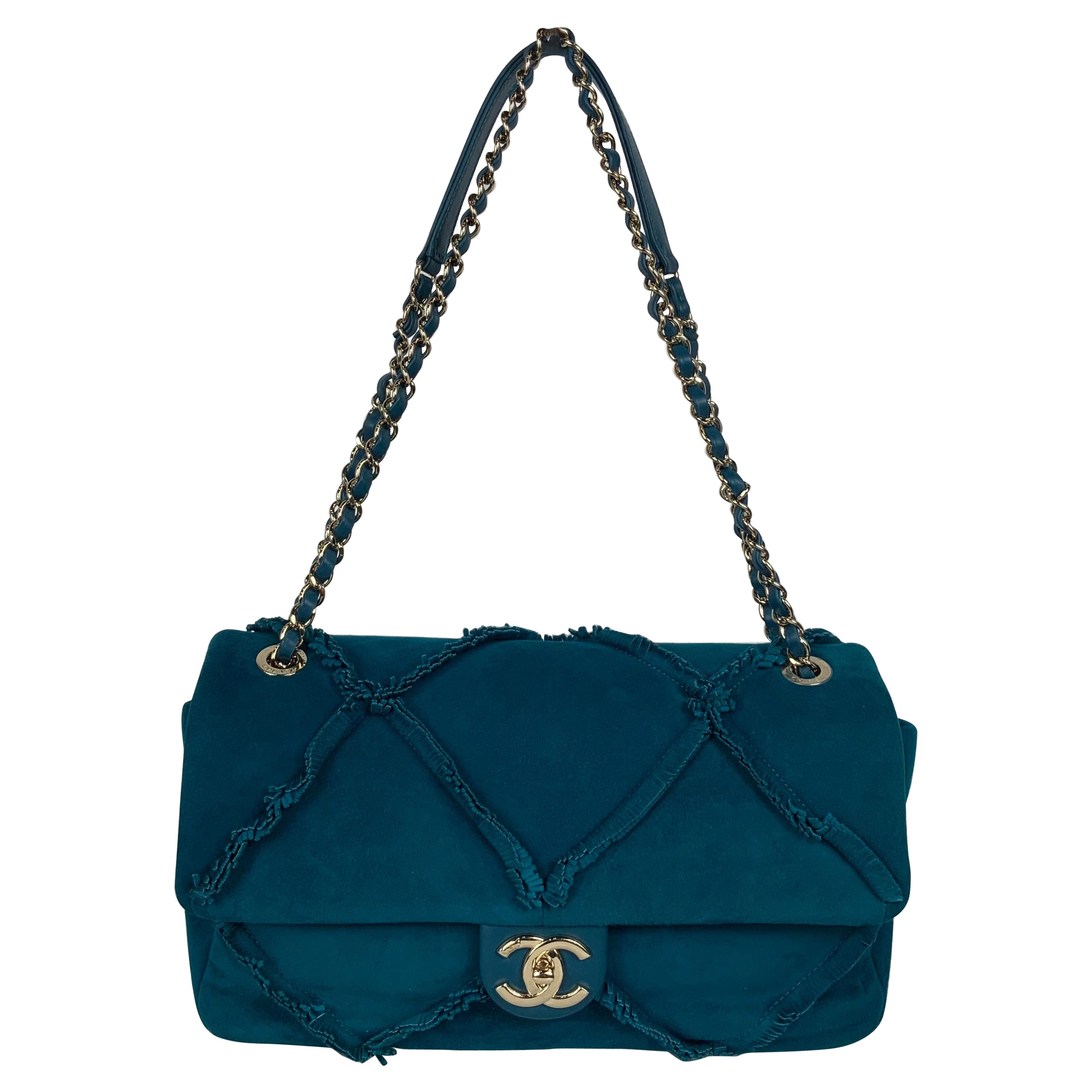 Chanel suede limited edition bag For Sale at 1stDibs