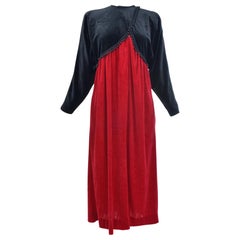 Oscar de la Renta - Robe de soirée en velours, circa 1990