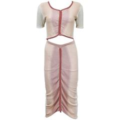 Valencia pastel knitted skirt and crop top ensemble, c. 1990s 11