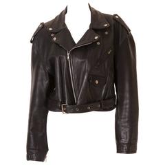 Jean Paul Gaultier Leather Biker Jacket For Sale at 1stDibs