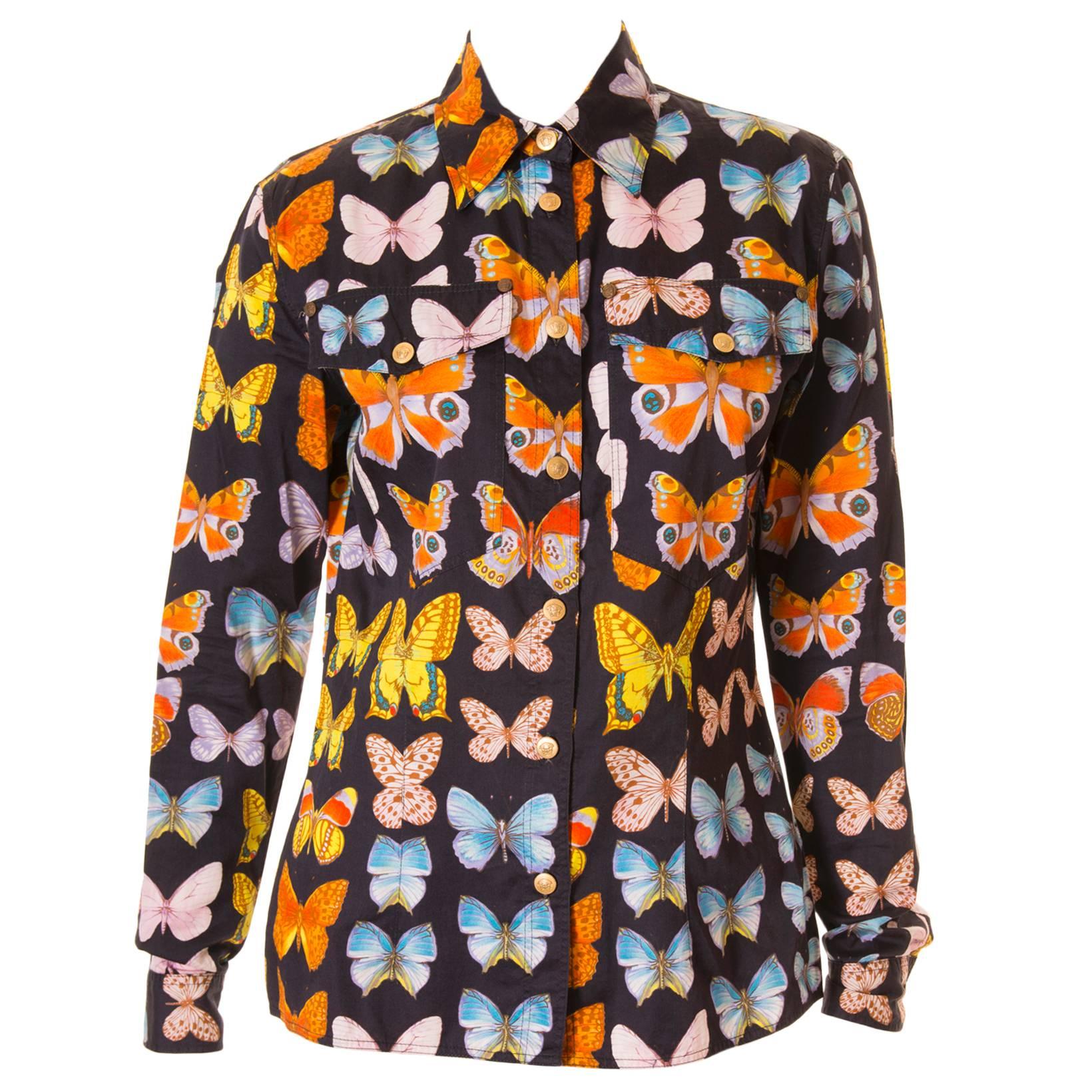 Versace Jeans Couture Butterfly Print Shirt