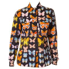 Vintage Versace Jeans Couture Butterfly Print Shirt