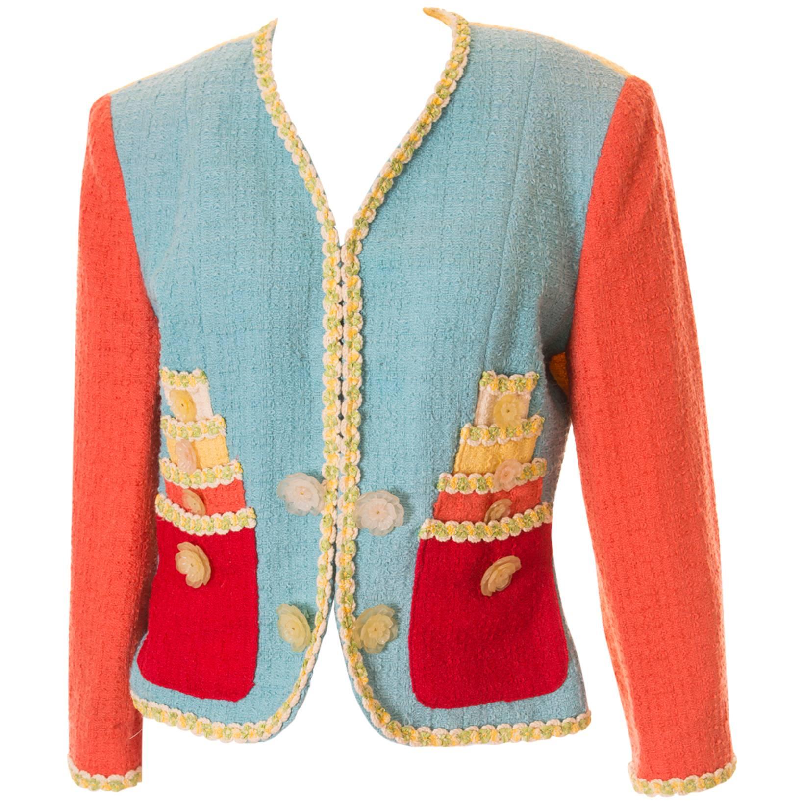 Moschino Cheap and Chic Boucle Jacket For Sale