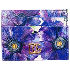 Dolce & Gabbana Purple flowers
printed Vitello leather floral cardholder
