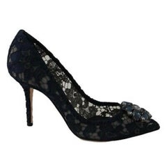 Dolce & Gabbana PUMP Taormina lace shoes heels with jewel detail on the top