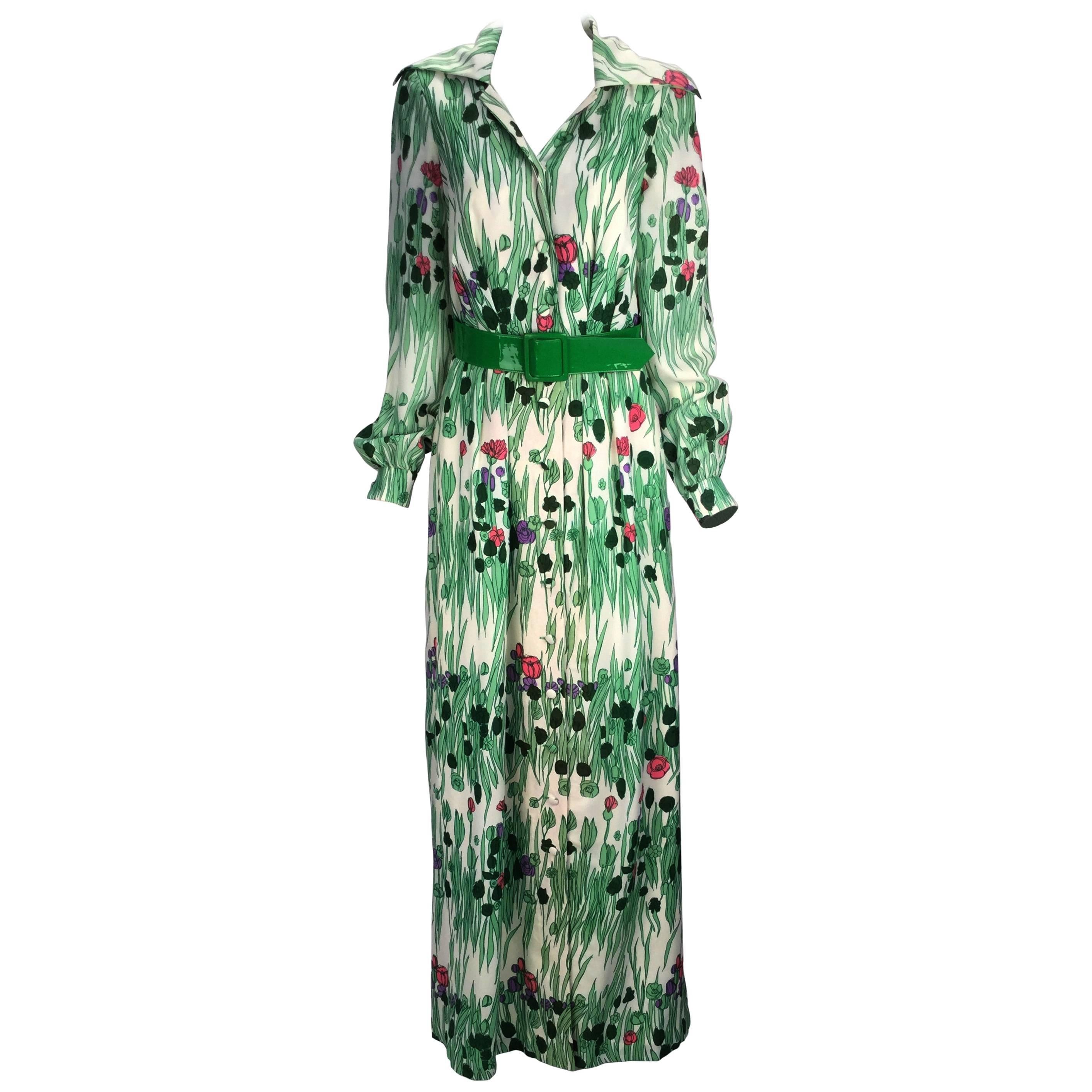 Estevez "Spring has Sprung" Maxi Dress, 1970s 