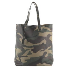 Saint Laurent Shopper Tote Camo Leather Tall