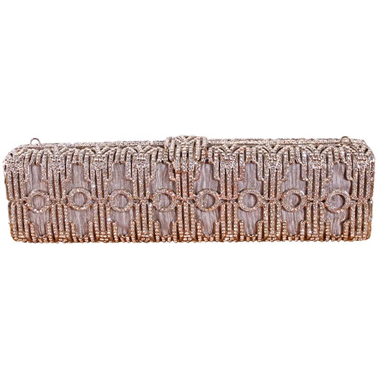 Edidi Mesh Clutch edidi chrystal mesh clutch at 1stdibs Edidi Mesh Clutch edidi chrystal mesh clutch at 1stdibs