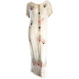 Rare 1920s B Altman Haute Couture Ivory Hand Beaded Cotton Voile
