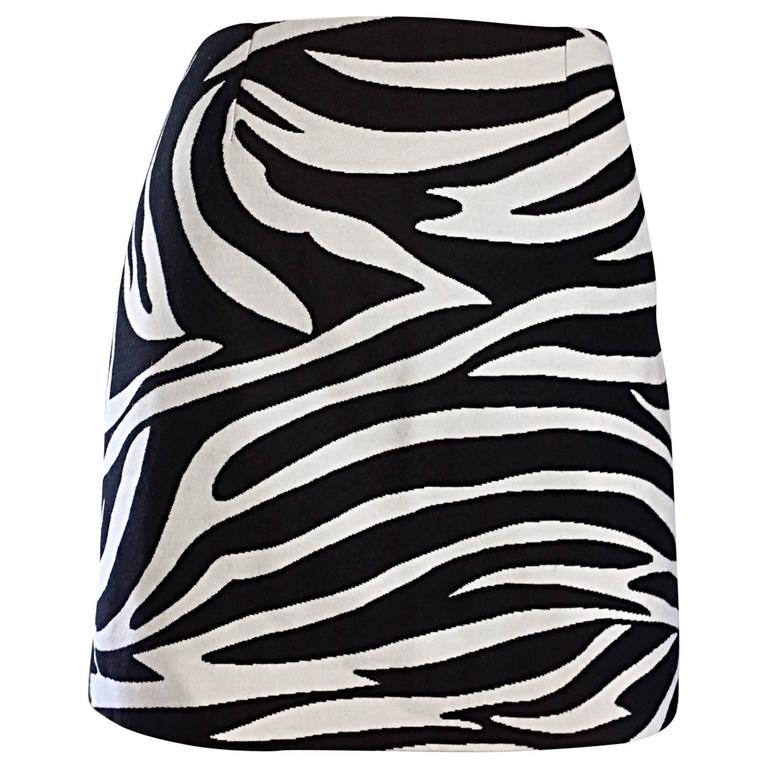 zebra print a line skirt