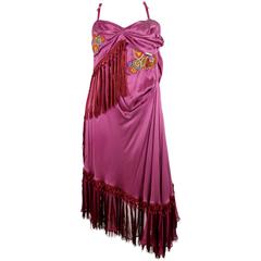 John Galliano Bias Cut Silk Cocktail Dress 9