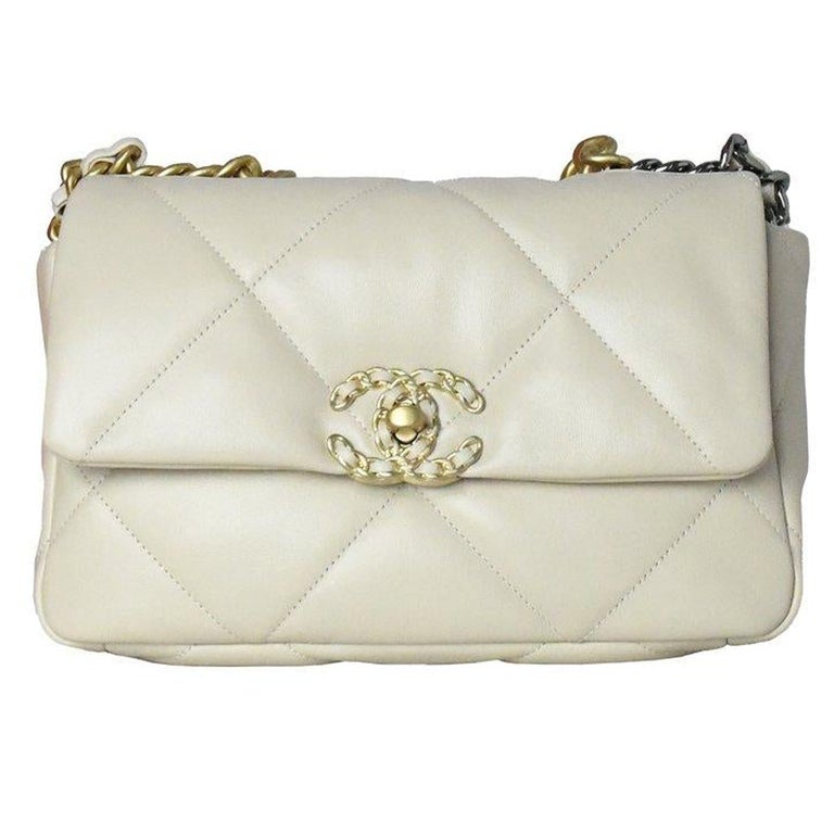 Chanel 19 Small Bag Beige For Sale at 1stDibs