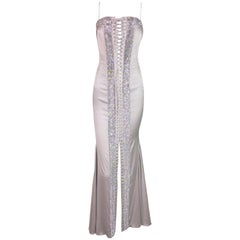 F/W 2003 Dolce & Gabbana Korsett-Kristallkleid Gesehen an Victoria Beckham