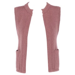 Vintage 90s Chloé mauve knitted wool open vest