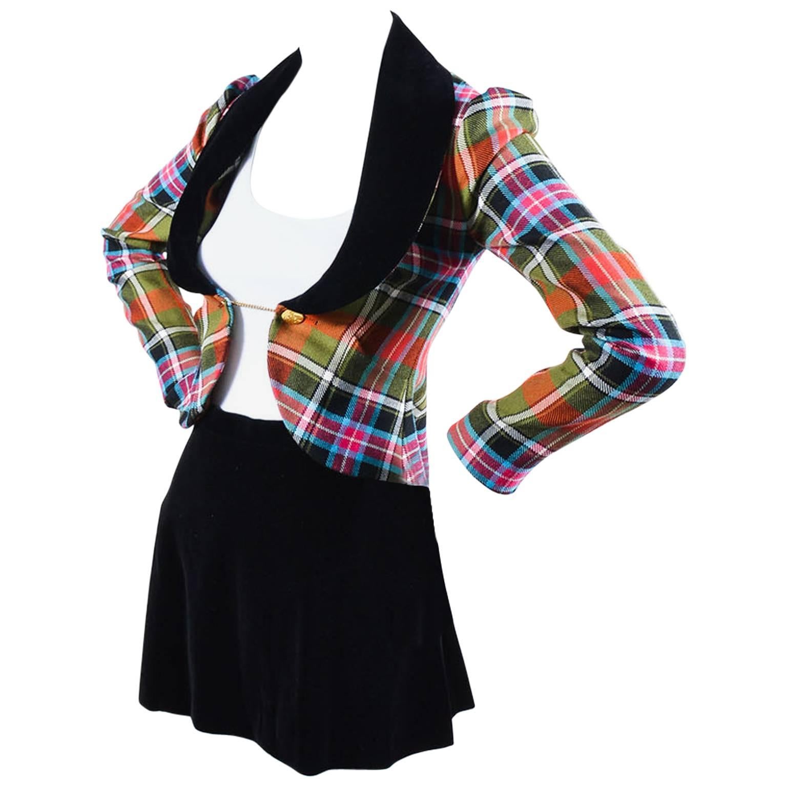 Vintage Vivienne Westwood AW 1993 Bruce of Kinnaird Ancient Tartan Suit SZ 8 12