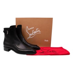 Christian Louboutin Schwarze Ecritoir-Stiefeletten aus Leder