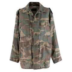 Saint Laurent Camouflage Khaki Field Jacket