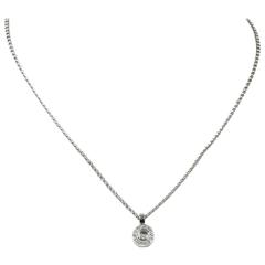 Happy Diamond Circle Necklace White Gold