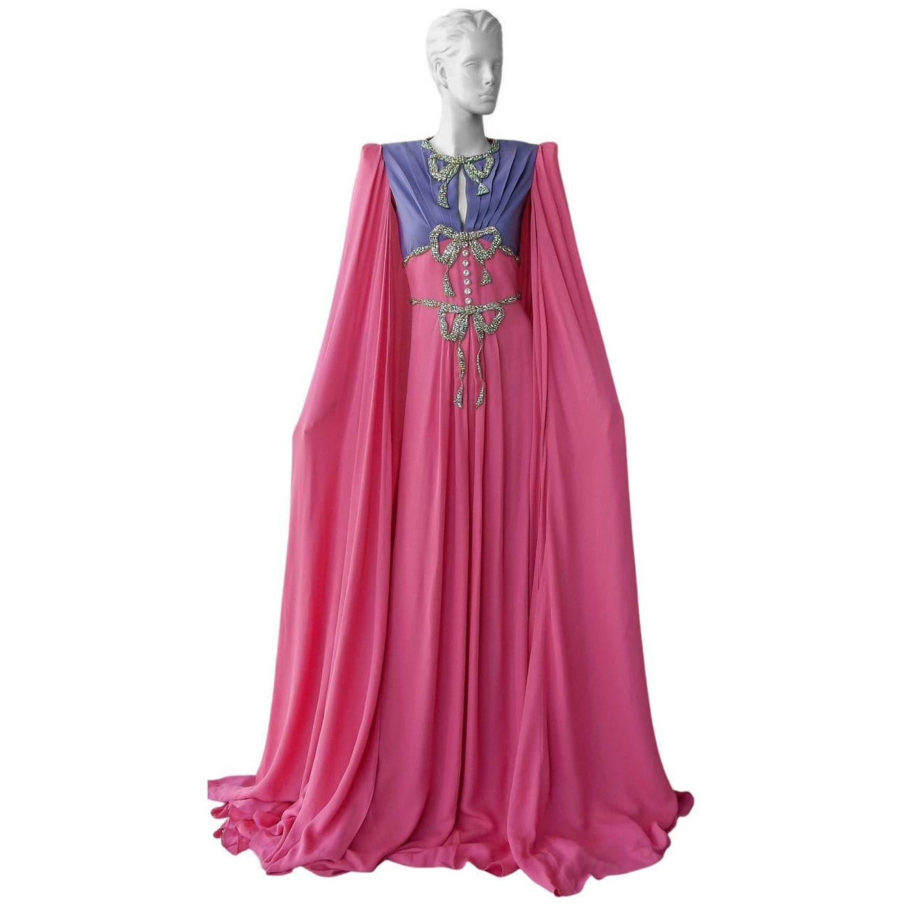 Gucci Runway Fairy Tale Embellished Dress Gown   